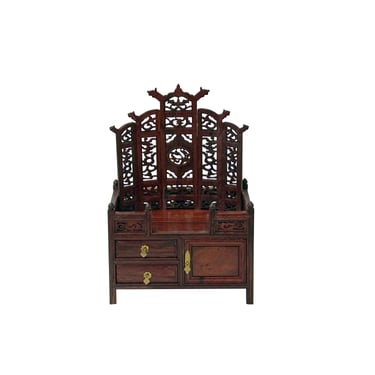 Chinese Rosewood Furniture Offering Shrine Miniature Display Art ws3832E 