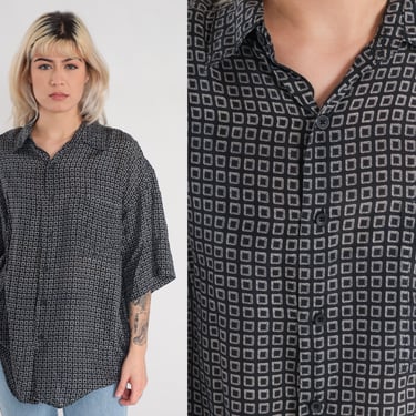 90s USA label silk×linen s/s shirt BLK Supreme Mesh Panel Linen S S Shirt (SS24) - $138