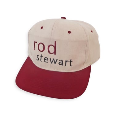 vintage band hat / Rod Stewart hat / 1990s Rod Stewart band hat snapback cap 