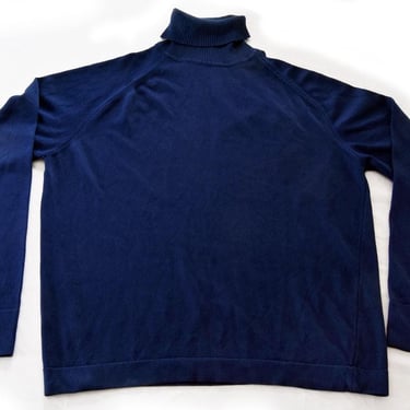 Donegal Blue Turtleneck Sweater Shirt, sz LARGE, 46