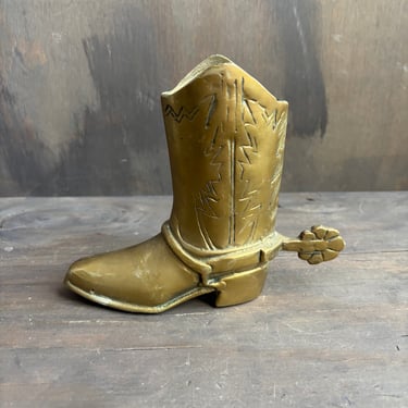 Brass Cowboy Boot