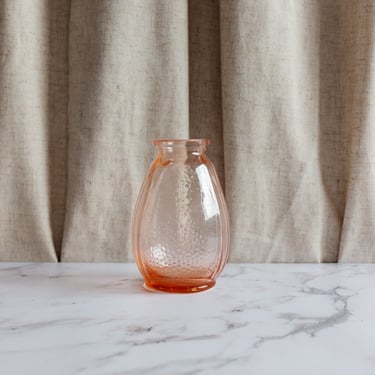 midcentury French rosaline pink glass vase