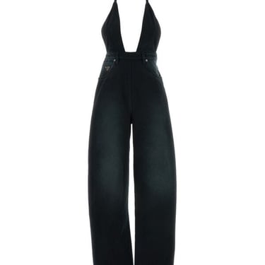 Prada Women Black Denim Jumpsuit