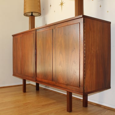 American Modernist Walnut Credenza