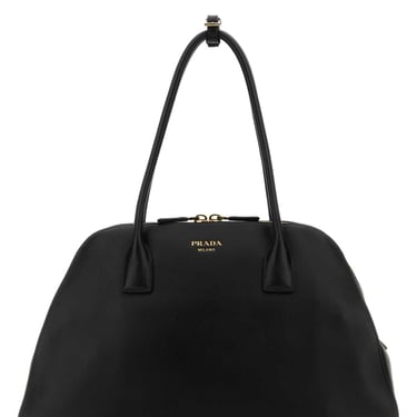 Prada Women Black Leather Medium Shopping Bag