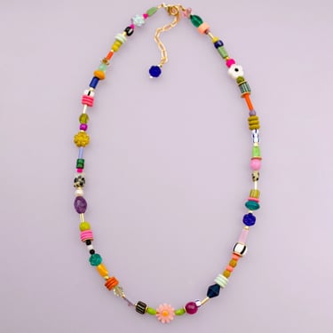 Beaded Colorful Friendship Seedbead Necklace