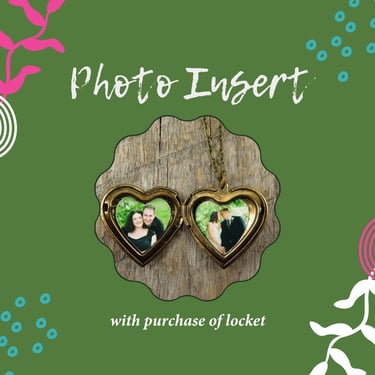 UPGRADE - Photo Insertion - We Size and Insert Your Photos  -Upgrade for Locket Purchase - Heart, Oval, Round Lockets 