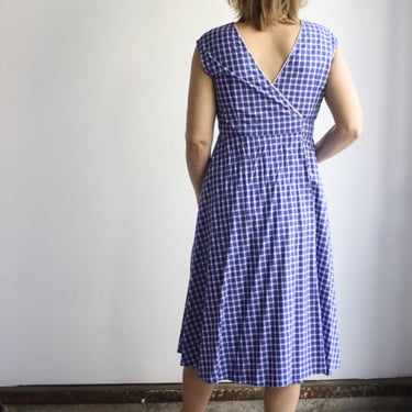 Myrtle Ruth Dress with Patch Pocket - Cobalt