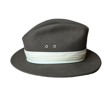 Vintage Men's Bollman Green Brown Safari Fedora Hat 