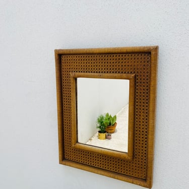 Cane and Wicker Mirror