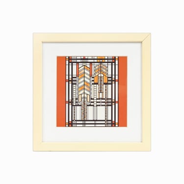 Frank Lloyd Wright Print on Paper Saguaro Forms Stained Glass 