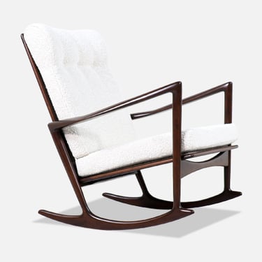 Mid-Century Modern Sculpted Rocking Chair by Ib Kofod-Larsen for Selig