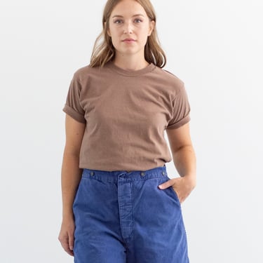 Vintage 30 Waist Blue Denim Shorts | Unisex French Workwear style Paper Buttons | S019 