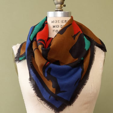 Abstract Colorblock Scarf