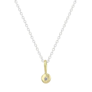 Nikki Nation | Diamond Drop Necklace on Silver Chain
