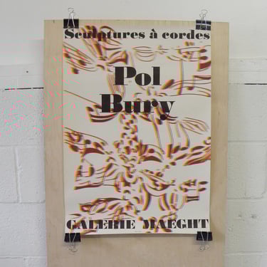 Original Vintage Mid Century Galerie Maeght Pol Bury Art Poster 