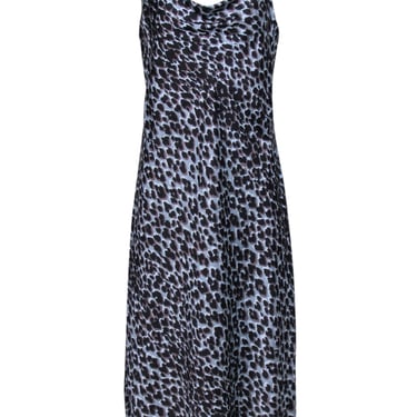 Paige - Grey &amp; Black Leopard Print Slip Dress Sz XL
