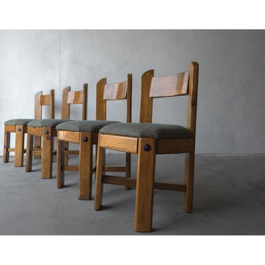 Set of 4 1970s Scandinavian Pine Dining Chairs 