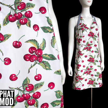 Adorable Vintage 00s Cherry Halter Dress by Tommy Hilfiger 