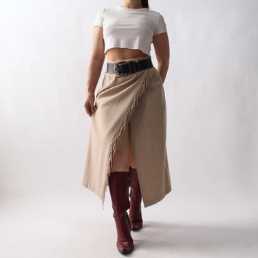 Vintage Wool/Cashmere Wrap Skirt - W28