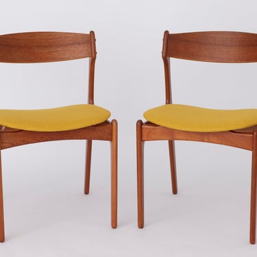 2 Erik Buch Chairs #49 Danish 1960s Vintage 