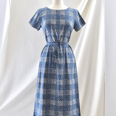 Vintage Grid Floral Dress
