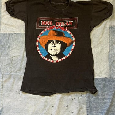 Vintage 1970s Bob Dylan T Shirt Size Small Tour Tee by TimeBa