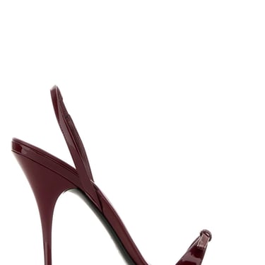 Miu Miu Women Tyrian Purple Leather Sandals