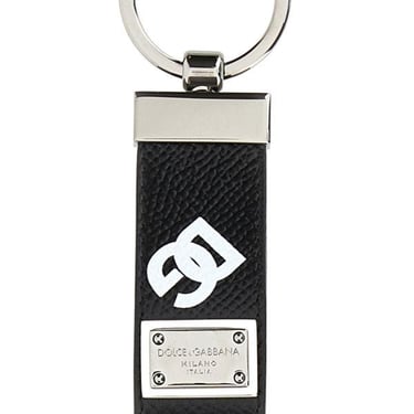 Dolce &amp; Gabbana Man Black Leather Key Ring