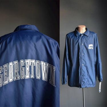 Vintage Georgetown Hoyas Windbreaker / Vintage Mens Basketball Windbreaker / Logo 7 Windbreaker XL / Georgetown Hoyas Jacket XL 