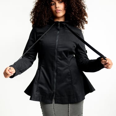 Hooded High Neck Tailored Blazer