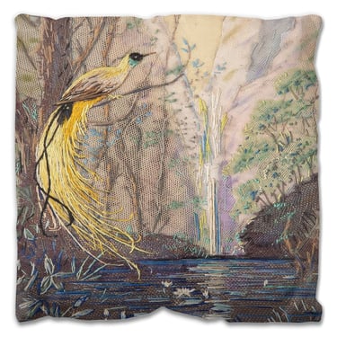 Birds Trees Nature Outdoor Pillow ~ Peacock Bird Decorative Pillow ~ Vintage Inspired Pillow ~ Vintage Art Print ~ Tropical Birds 