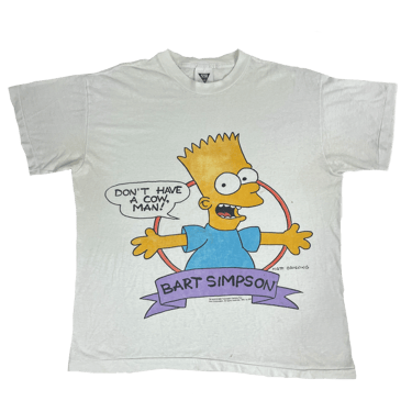 Vintage Bart Simpson &quot;Don't Have A Cow, Man!&quot; T-Shirt