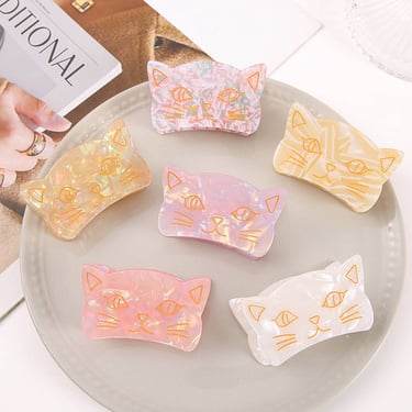 SIMPLE CUTE CAT HAIR CLAW CLIPS_CWAHA0992