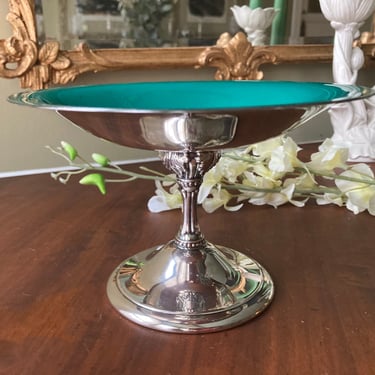 Reed and Barton Enameled Silverplate Tazza Compote 