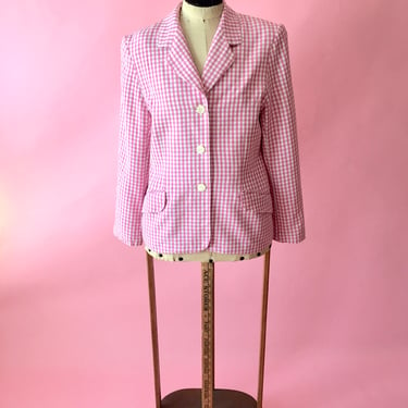 60s Carnaby Street Pink Gingham Blazer 