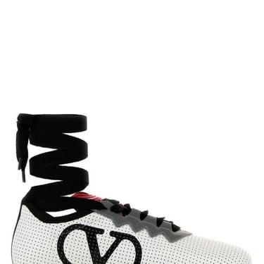 Valentino Garavani Women White Nappa Leather Chromathon Sneakers