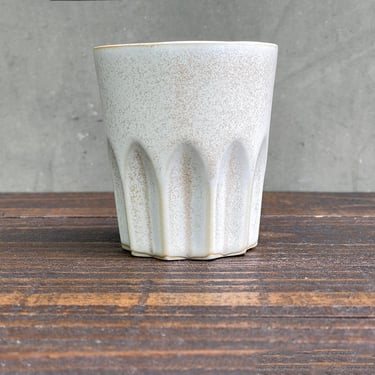 Porcelain Ceramic "Peak" Cup  -  Speckled Matte White 
