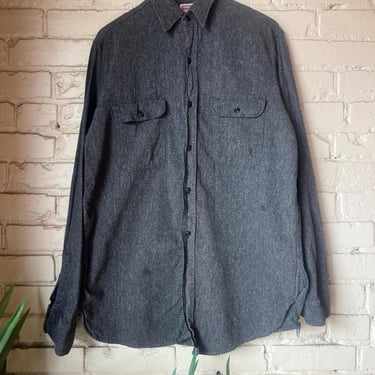 M L, Vintage 1950s Big Mac Salt and Pepper Chambray, Workwear 