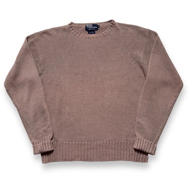 Vintage 1980s POLO RALPH LAUREN Linen & Cotton Knit Sweater ~ M ~ Preppy / Ivy League / Trad 