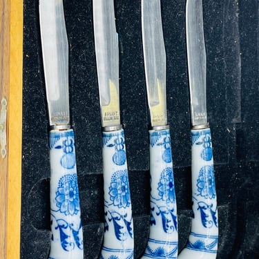 Vintage Blue Danube (Japan) Steak Knives 8 3/4