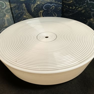 Vintage flat/round white flush mount light shade