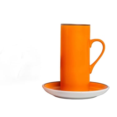 Lagardo Tackett for Schmid — Orange Demitasse Cup & Saucer Set