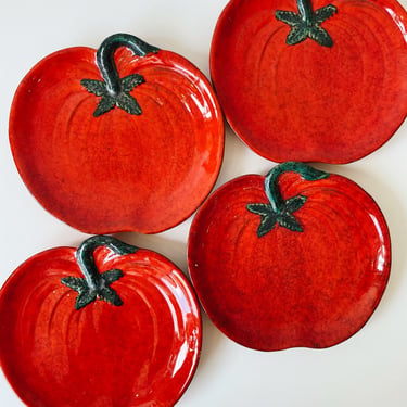 Set of Italian Tomato Plates