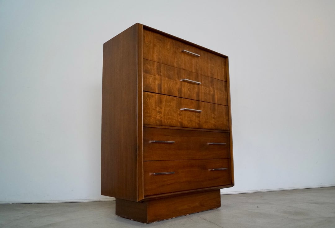 1960's Midcentury Modern Hightboy Dresser by Lane Cyclic Furniture