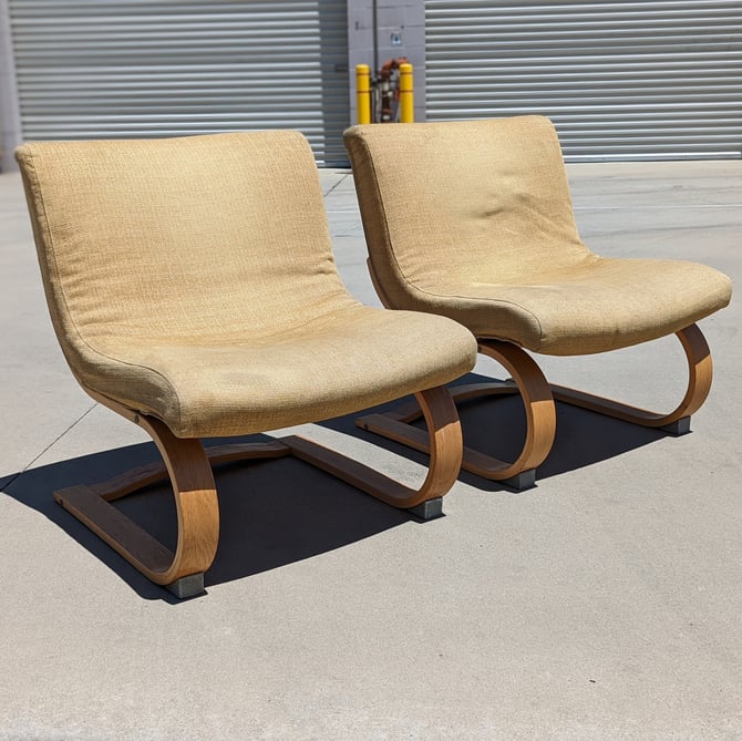 Vintage Ikea Lounge Chairs Klackbo 90s Postmodern Side Chairs Bentwood Mod Haus Rancho Cucamonga CA