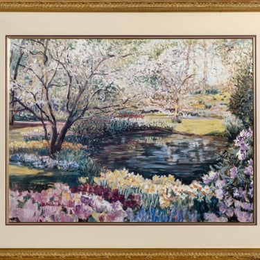 Unknown Artist - Poster, Flowers and Spring Stream, Poster 