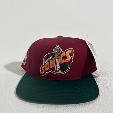 Vintage 1990's Seattle SuperSonics Burgundy Sports Specialties Snapback Hat
