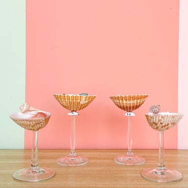 Set of Four Shell Chic Coupes