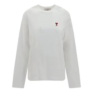 Ami Paris Women Long Sleeve Logo Top